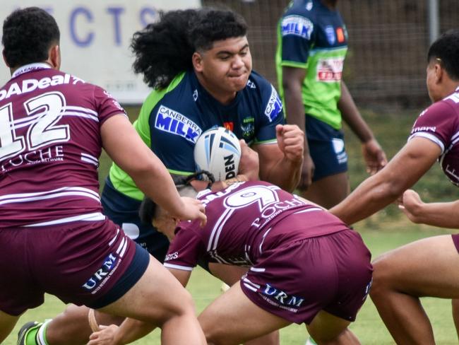 Canberra Raiders Harold Matthews Cup player Mathias Tomuli-Ah-Kuoi. Saturday, February 5, 2022. Picture: Raiders Media