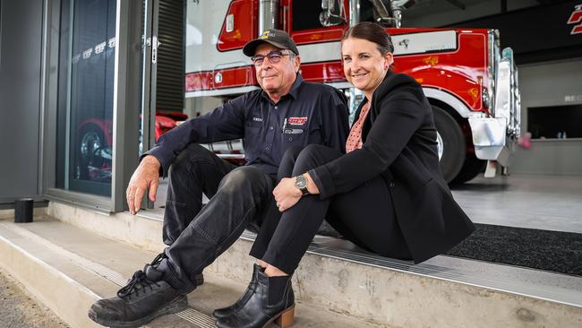 Tatiara Truck and Trailers John Jenkin, with daughter Jaime Virgin, has bought a block of land to house new workers because he’s struggling to find housing. Picture: Tom Huntley