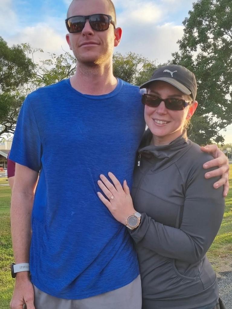 Jay, a seasoned athlete who regularly takes part in long distance running events, convinced Rikki-Lee to do a marathon at Beerwah. Photo credit: Rikki-Lee Stevenson