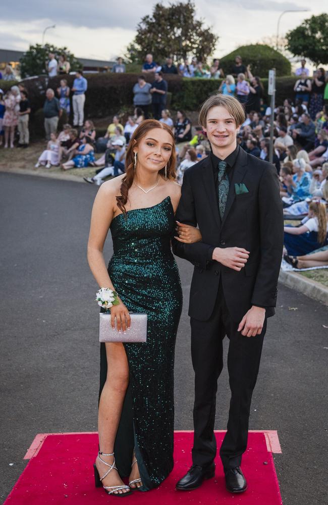 Hannah Nelson and Luke Groves at Harristown State High School formal at Highfields Cultural Centre, Friday, November 17, 2023. Picture: Kevin Farmer