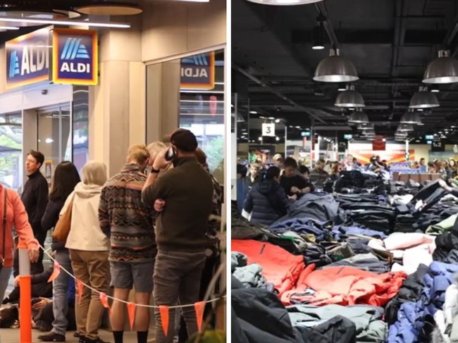 ‘They had a guard’: Wild scenes at Aldi