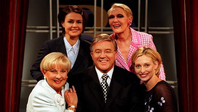 Beast and beauties ... The late Stan Zemanek, with Maureen Duval, Lisa Wilkinson, Jeanne Little and Johanna Griggs.