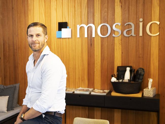 Mosaic Property founder Brook Monahan posing at 84 Latrobe Terrace, Paddington, Brisbane, 29th of January 2020. (AAP Image/Attila Csaszar)