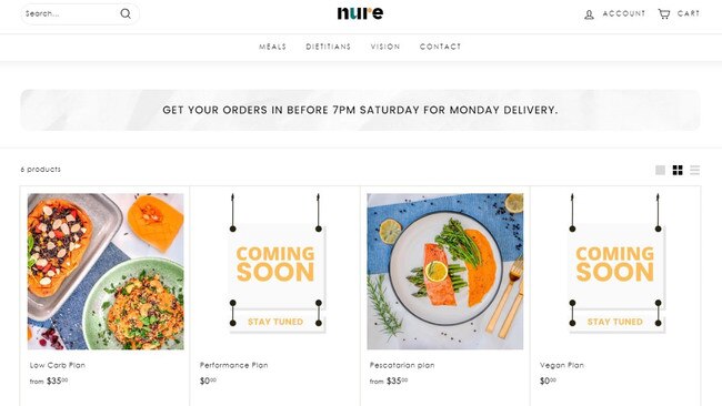 Meal Delivery service Nure states it delivers daily meals to its customers. Picture: Nure Platform.