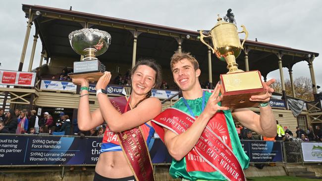 Stawell Gift 2022:  Carla Bull wins Womens  final with Harrison Kerr winning the Mens Final .Picture Rob Leeson