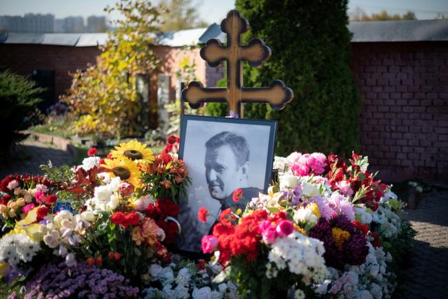 Alexei Navalny is buried at the Borisovo cemetery in Moscow