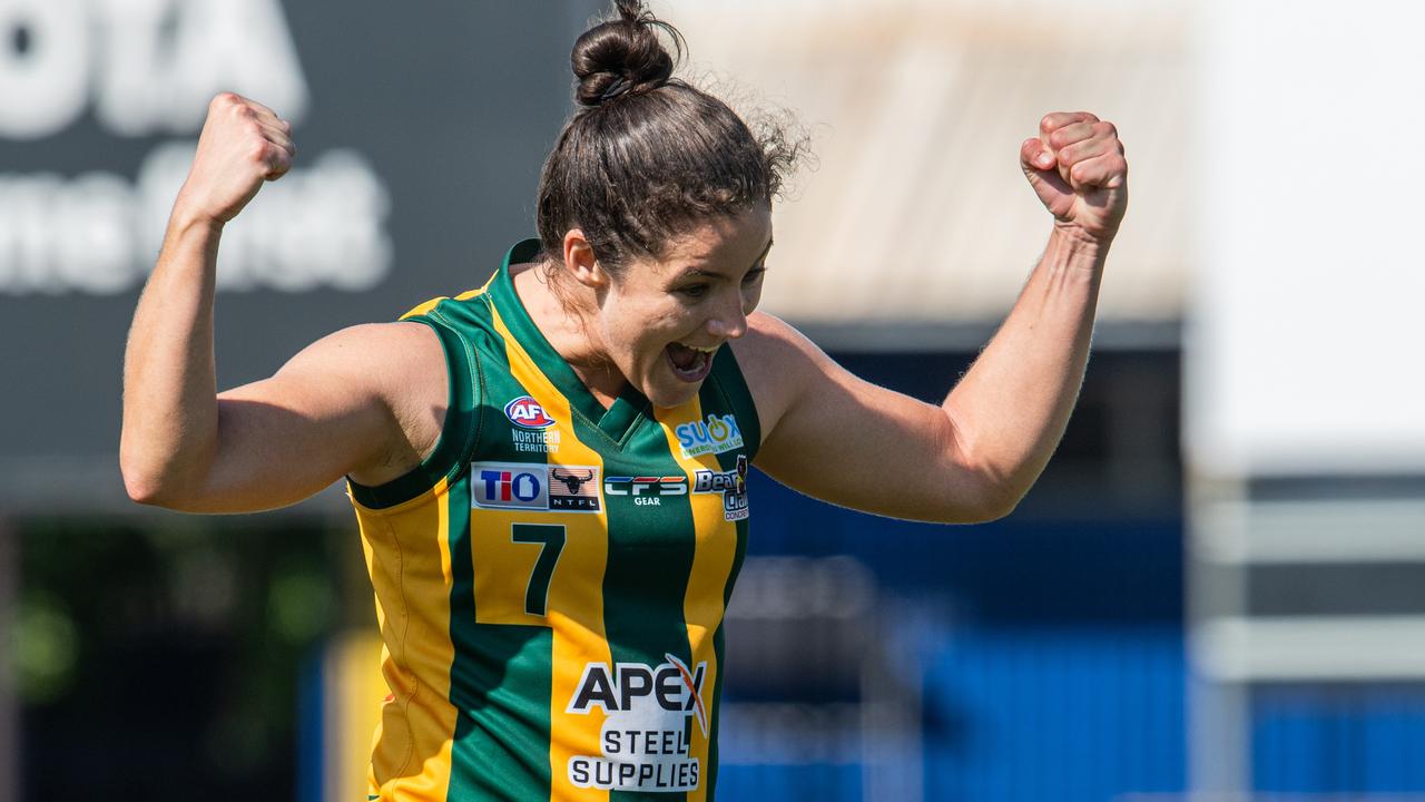 Amy Chittick in the 2024-25 NTFL women's Round 2 match between Tiwi Bombers and PINT. Picture: Pema Tamang Pakhrin