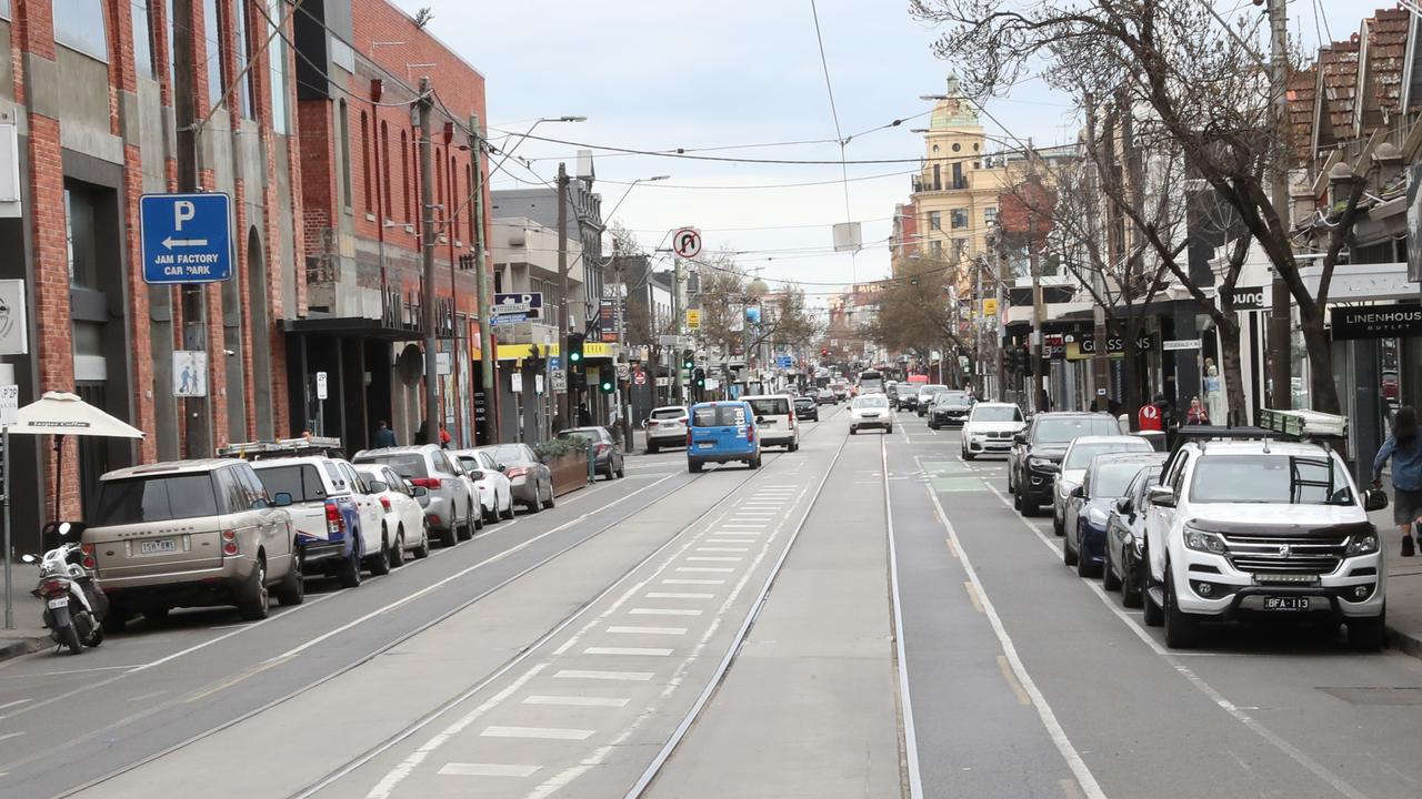 Chapel Street is a ghost town. Picture: NCA NewsWire / David Crosling