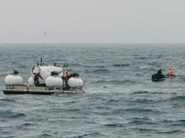 The last known photo of the Titan submarine before it vanished in the Atlantic Ocean. Picture: Supplied