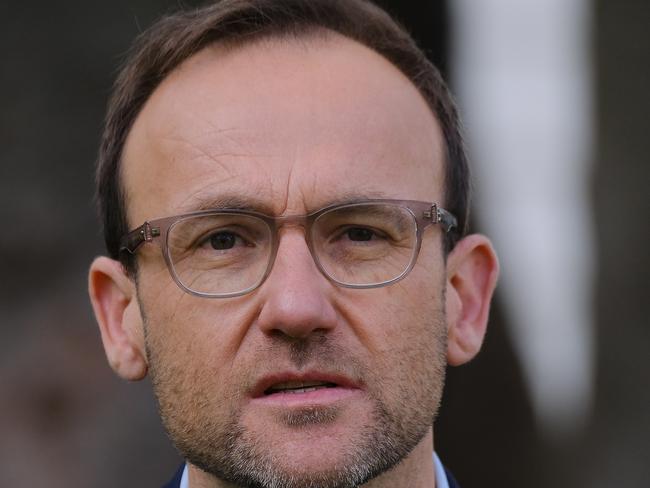 MELBOURNE, AUSTRALIA - NewsWire Photos OCTOBER 6, 2022:  Adam Bandt MP, Leader of the Australian Greens and Federal Member for Melbourne gives a press conference In Melbourne.Picture: NCA NewsWire / Luis. Ascui