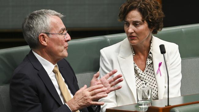 Attorney-General Mark Dreyfus and Kate Chaney during Question Time at Parliament House in Canberra. Picture: NCA NewsWire / Martin Ollman