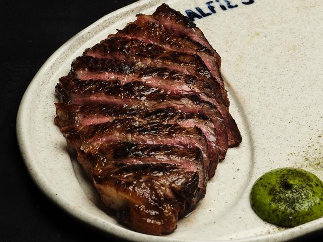 The sirloin at Alfie's steakhouse in Sydney's CBD (supplied). Photo: Supplied