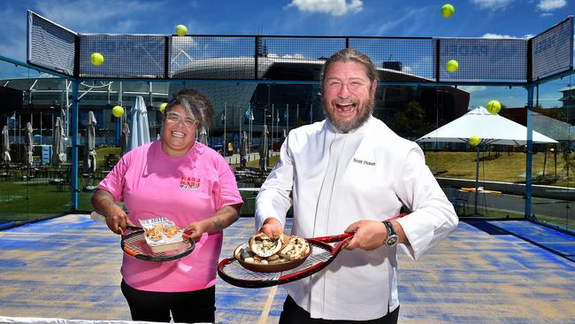 Melbourne chef Scott Pickett and Big Esso by Mabu Mabu’s Nornie Bero will be serving their best plates of food at the Australian Open 2022. Picture: Nicki Connolly.