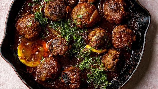 Chermoula lamb meatballs.