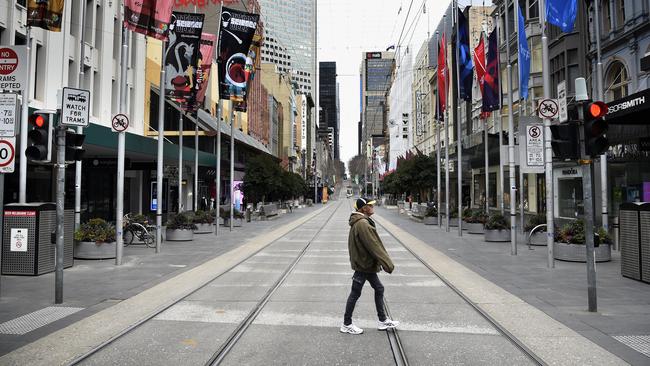 Melbourne will soon be crowned the world’s most locked-down city. Picture: Andrew Henshaw