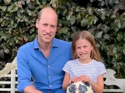 Prince William and his daughter Princess Charlotte send a message to the Lionesses.