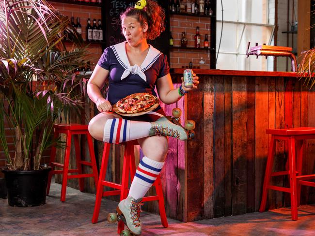 Tamsin Young runs the rollerdisco at Moondog Brewery in Abbotsford. Picture: Nicole Cleary