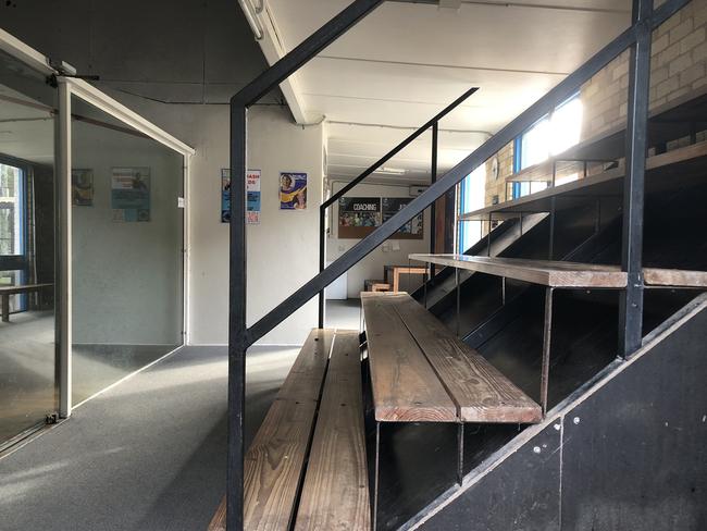 The interior of the squash courts facility at the Warringah Recreation Centre at North Manly on Monday. Picture: Jim O'Rourke