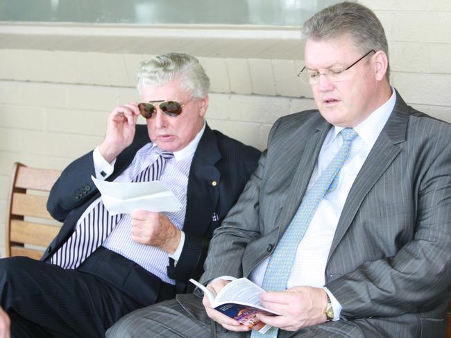 Oaks Day at Eagle Farm : (L-R) Trainers Bart and Anthony Cummings.