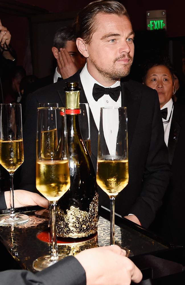 Leo had an epic night out in LA, including at the Governors Ball, after winning the Oscar for Best Actor for his performance in The Revenant. Picture: Kevork Djansezian/Getty Images/AFP
