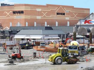 Construction continues on the re-development of the Pacific Fair Shopping Centre in Broadbeach. Picture by Scott Fletcher