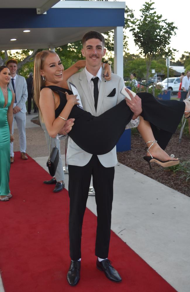 Zoe Carroll and Callum Acott at the Mountain Creek State High School formal on November 18, 2022. Picture: Sam Turner