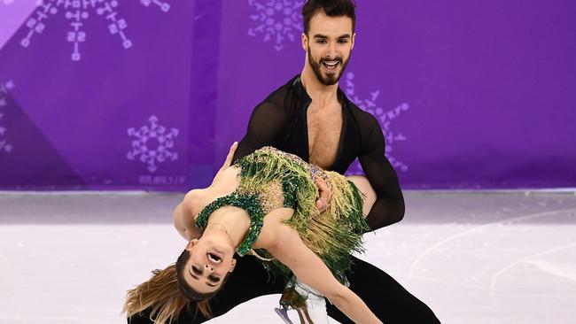 France's Gabriella Papadakis and Guillaume Cizeron in the ice dance competition. Picture: AFP