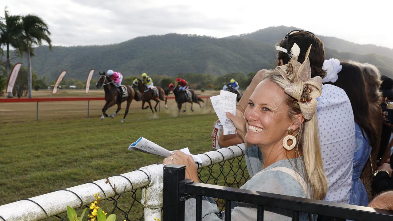 Kelly Deakin watches the Gordonvale Cup, held at the Gordonvale Turf Club. Picture: Brendan Radke