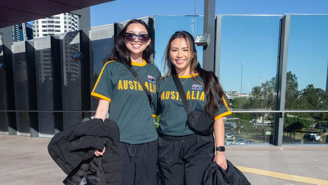 Fans ahead of the World Cup Matilda's v Sweden match at Suncorp Stadium. Photo - Stephen Archer
