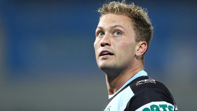 Matt Moylan made a vow to Cronulla coach Shane Flanagan to bulk up. Picture: Getty Images