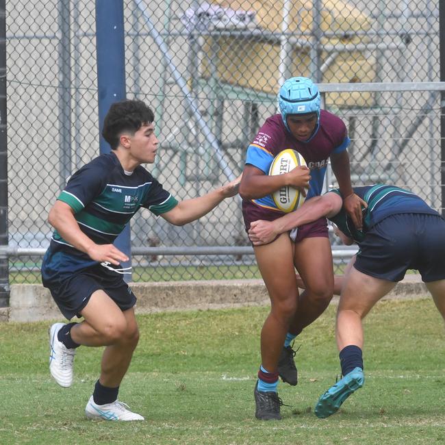 QLD Rugby Union State Championships (17-18 years boys) at the Townsville Sports Precinct. Friday May 23. South Coast against Metro North. Picture: Evan Morgan