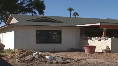 The house in Tempe, Arizona where cops found the corpse. Picture: ABC 15