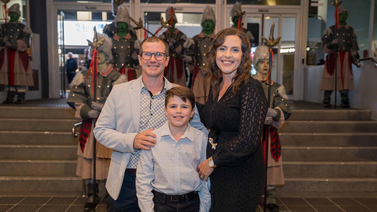 Gavin Moss, Hayden Moss and Lauren Moss at the Aquinas College Wizard of Oz Musical at HOTA. Picture Steven Grevis (The Pulse with Portia Large).