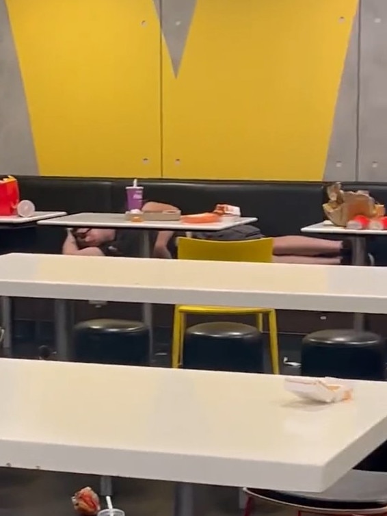 One customer was passed out at the table. Picture: TikTok