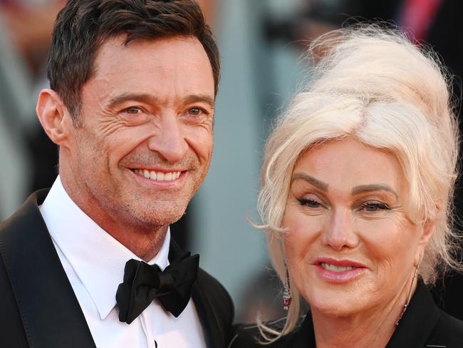 MAIN PIC: VENICE, ITALY - SEPTEMBER 07: Hugh Jackman and Deborra-Lee Furness attend "The Son" red carpet at the 79th Venice International Film Festival on September 07, 2022 in Venice, Italy. (Photo by Kate Green/Getty Images)