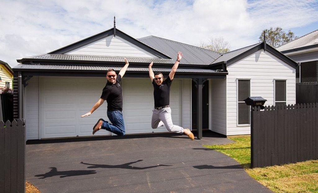 RENO RADICALS: Baden and Nelson Marino-Hall have turned three Toowoomba homes around for profit, saying the Garden City was a haven for renovators like themselves. Picture: The Reno Lads