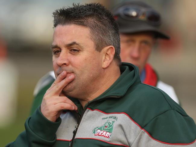 The Basin coach Justin Stantin. Picture: Stuart Milligan