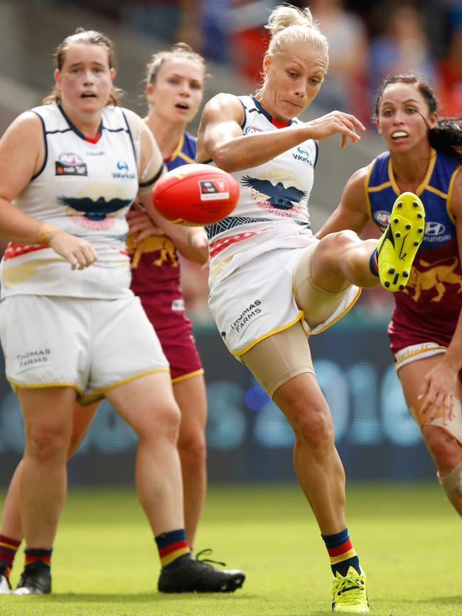 Erin Phillips during the 2017 AFLW Grand Final against the Brisbane Lions. Picture: Michael Willson/AFL Media/Getty Images