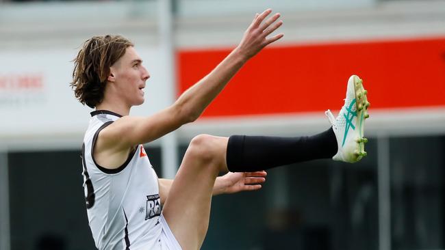 Floyd Burmeister will be one of the key players for the Rebels this year in the Coates Talent League. Photo by Riley Lockett/AFL Photos via Getty Images