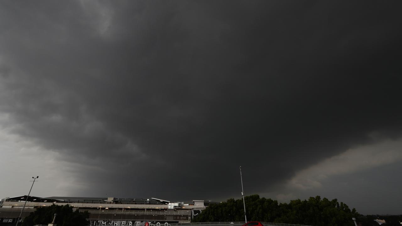 Clouds over Marrickville as a storm moves into Sydney on Tuesday. Picture: Jonathan Ng