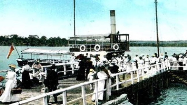 Sans Souci wharf in Botany Bay between 1900 and 1910. Picture: City of Sydney Archives