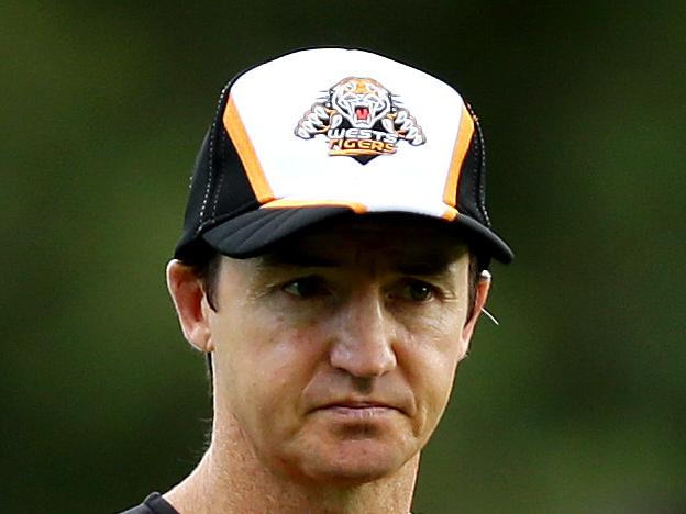 Tigers coach Jason Taylor during the Wests Tigers first pre season training session in Leichhardt .Picture Gregg Porteous