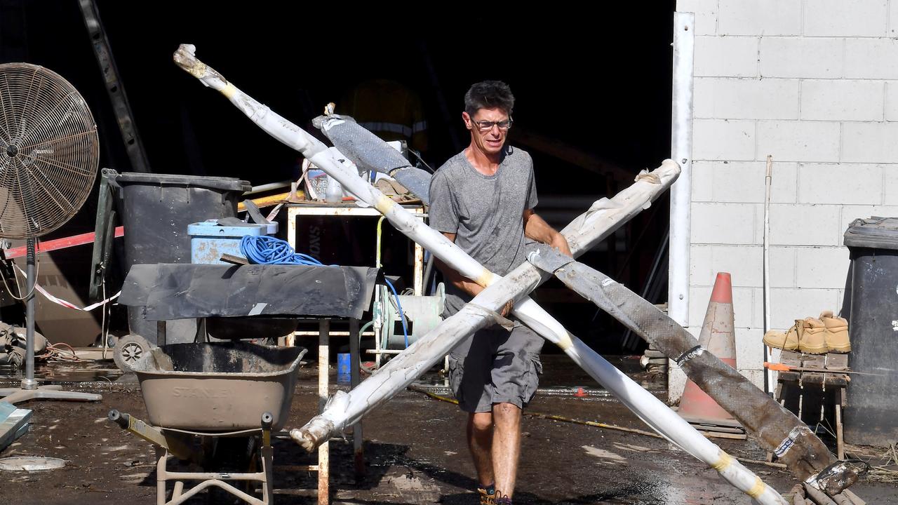 The unexpectedly severe ‘rain bomb’ that emerged 10 days ago created a slow-moving wall of water, swelling rivers and forcing tens of thousands of Queenslanders to evacuate their homes. Picture: NCA NewsWire / John Gass