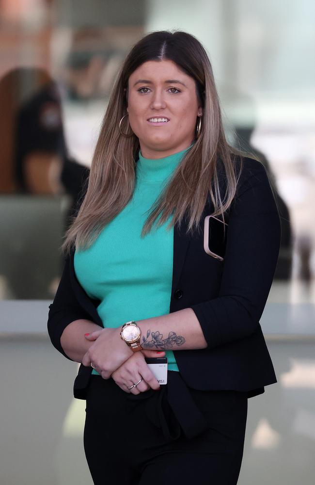 Lauren Carnall leaving Supreme Court of Qld, Brisbane. Picture: Liam Kidston