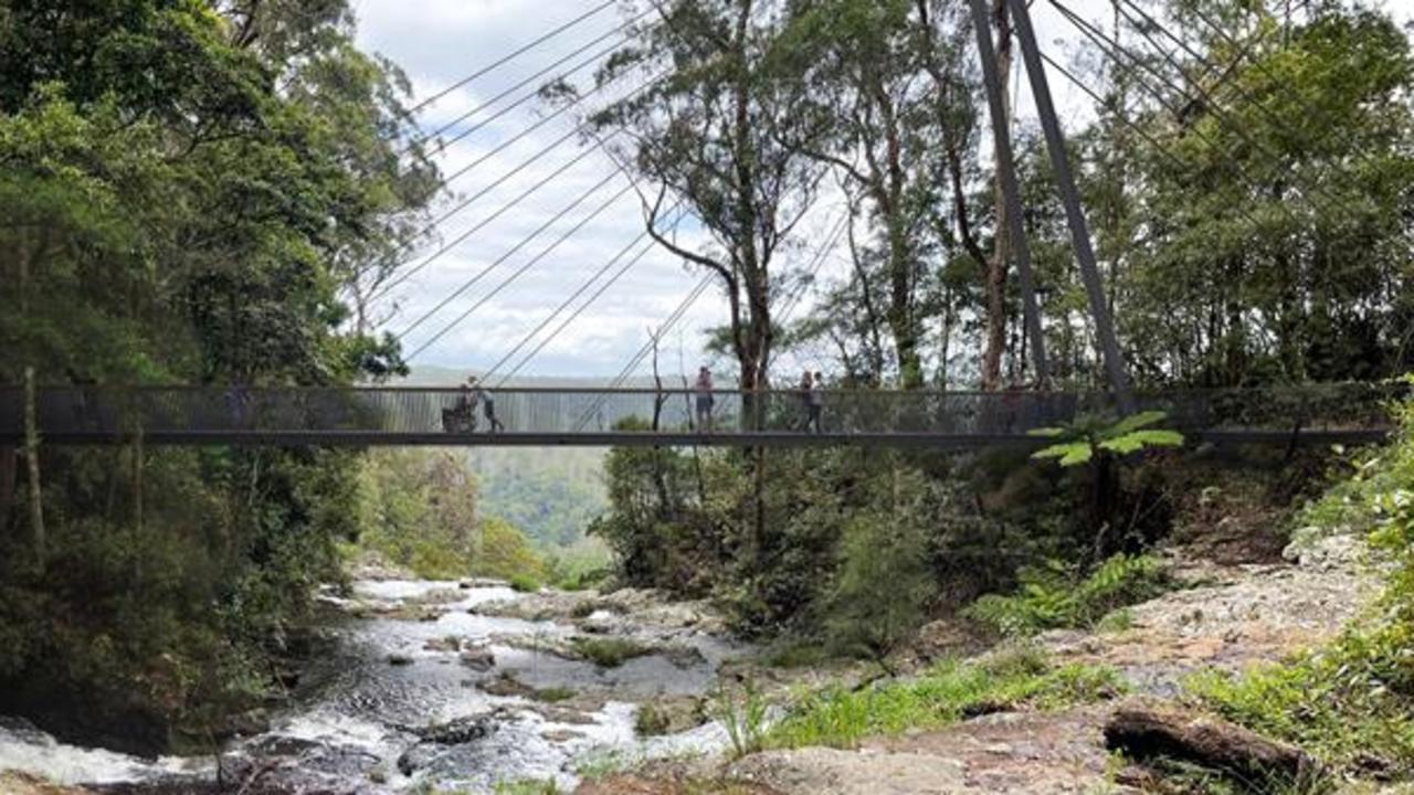 First look: Eye-catching new bridge over Purling Brook Falls
