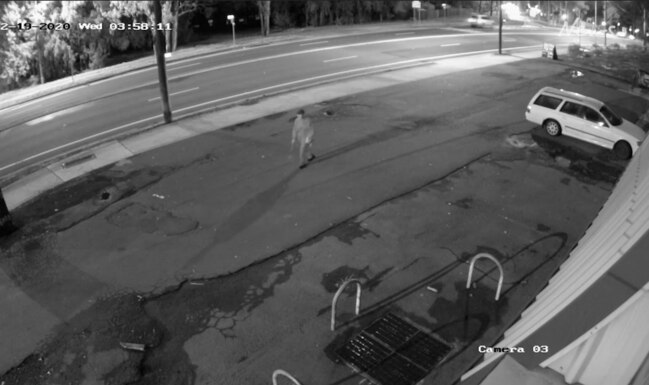 CCTV footage shows the man walking in Bonnyrigg on February 19. Picture: NSW Police