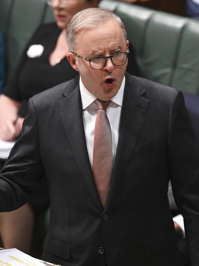 Mr Albanese put the blame on the previous government. Picture: NCA NewsWire / Martin Ollman