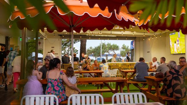 The refreshed beer garden and main terrace opened on Easter weekend. Picture: Contributed