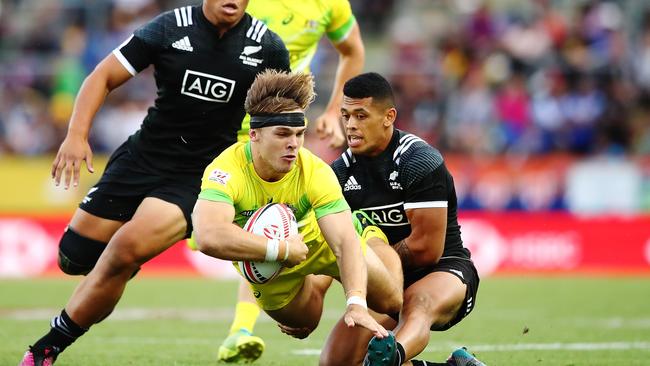 Charlie Taylor charges forward during the Bronze Medal match. Picture: Getty Images