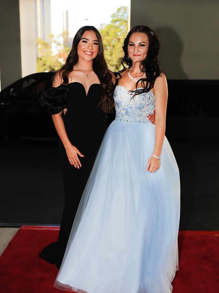 20th November 2020, - Kylie Sorenson and Hayley Jenkins - Upper Coomera State High formal held at Mantra on View Surfers paradise, Gold Coast. Photo: Scott Powick Newscorp